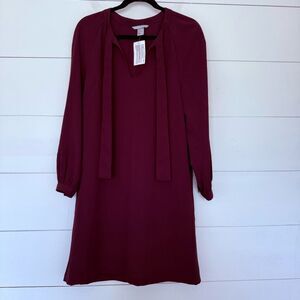 H&M Women’s Small Maroon Longsleeve Dress New